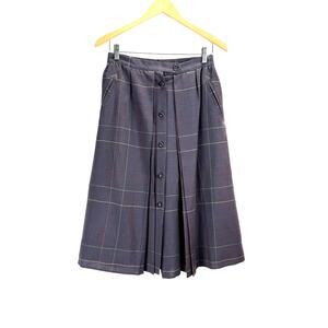 Vintage Cerruti 1881 Femme Paris Skirt Womens 4 Wool Plaid Academia Italy Preppy